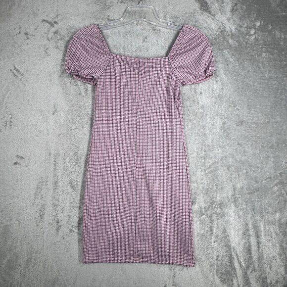 Rue21 Dress Womens Small Pink Plaid Babydoll Mini Dress Vintage Y2K Cottagecore - Picture 3 of 10